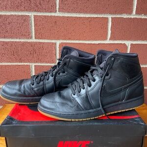 NIKE AIR JORDAN RETRO 1 HIGH OG BLACK GUM MEN'S US 12